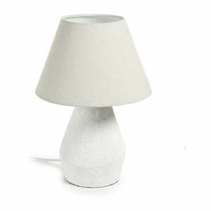 Biała lampa stołowa z tekstylnym kloszem (wys. 43 cm) Noara – Kave Home obraz