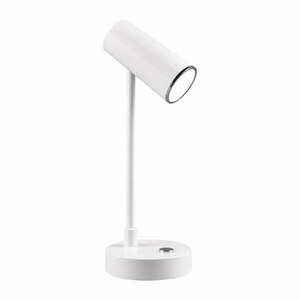 Biała lampa stołowa LED ze ściemniaczem (wys. 28 cm) Lenny – Trio obraz