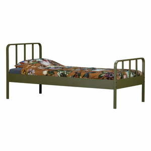 Zielone metalowe łóżko WOOOD Mees obraz