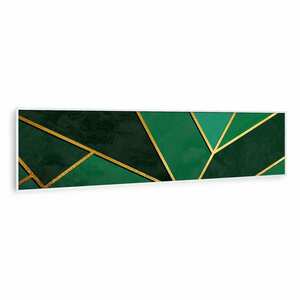 Klarstein Wonderwall Air Art Smart, panel grzewczy na podczerwień, grzejnik, 120 x 30 cm, 350 W, zielona linia obraz