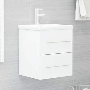 vidaXL Umywalka łazienkowa, biała obraz