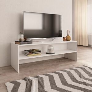 vidaXL Szafka pod TV, biała, 120x40x40 cm, materiał drewnopochodny obraz
