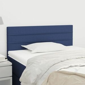 vidaXL Zagłówek do łóżka, niebieski, 80x5x78/88 cm, tkanina obraz