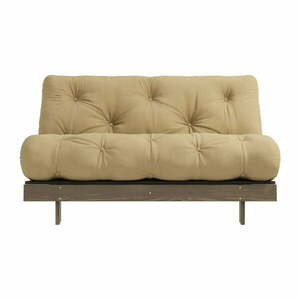 Musztardowobeżowa rozkładana sofa 140 cm Roots – Karup Design obraz