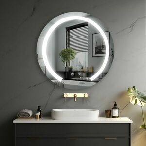 IREDA Lustro łazienkowe z oświetleniem LED, okrągłe, 70 cm obraz