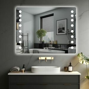 IREDA Lustro łazienkowe z oświetleniem LED, 80 x 50 cm obraz