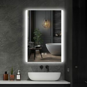IREDA Lustro łazienkowe LED z oświetleniem, 80 x 60 cm obraz