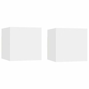vidaXL Szafki nocne, 2 szt., białe, 30, 5x30x30 cm, płyta wiórowa obraz