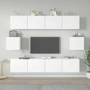 vidaXL Zestaw 6 szafek TV, biały, materiał drewnopochodny obraz