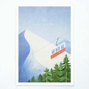 Plakat Travelposter Les Alpes, 50 x 70 cm obraz