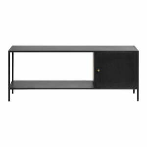 Czarny metalowy regał 120x47 cm Malibu – Unique Furniture obraz