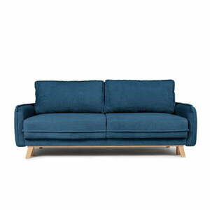 Niebieska sztruksowa rozkładana sofa 218 cm Tori – Bonami Selection obraz