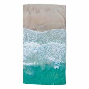 Beżowy/turkusowy ręcznik plażowy 100x180 cm – Good Morning obraz