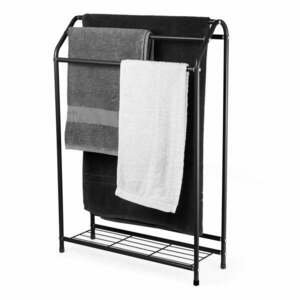 Czarny stojak na ręczniki Grena – Compactor obraz
