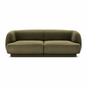 Zielona aksamitna sofa 184 cm Miley – Micadoni Home obraz