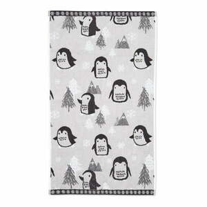 Jasnoszary bawełniany ręcznik 50x85 cm Cosy Penguin – Catherine Lansfield obraz