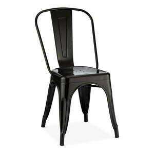 Czarne metalowe krzesła zestaw 2 szt. Korona – Furnhouse obraz
