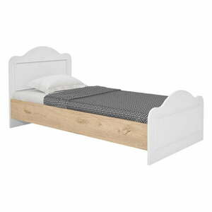 Biało-naturalne łóżko jednoosobowe 90x190 cm Alessa – Kalune Design obraz