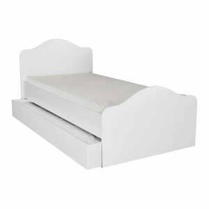 Białe łóżko jednoosobowe ze schowkiem 90x190 cm Kanguru – Kalune Design obraz