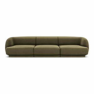 Zielona aksamitna sofa 259 cm Miley – Micadoni Home obraz