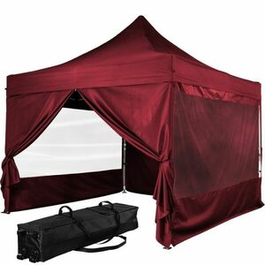 INSTENT ogrodowy namiot - 3x3m, bordowy + 4 boki obraz