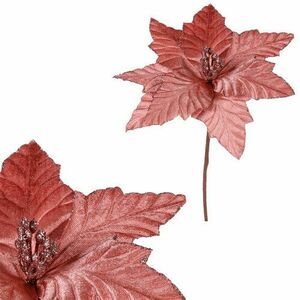 Kwiat poinsecji 22 cm, aksamitny, różowy obraz