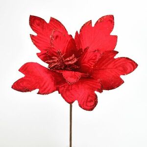 Kwiat Poinsettie czerwony na drucie, śr. 30 cm obraz