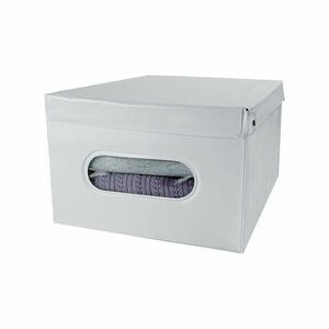 Compactor Pudełko do przechowywania składane z pokrywą SMART, 50 x 40 x 25 cm, biały obraz