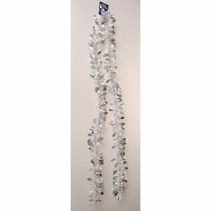 Łańcuch bożonarodzeniowy z ostrokrzewem srebrny, 200 x 10 cm obraz