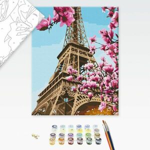 Malowanie po numerach sakura w Paryżu obraz