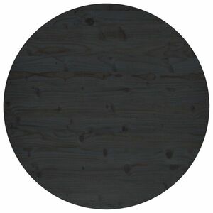 vidaXL Blat stołu, czarny, Ø90x2, 5 cm, lite drewno sosnowe obraz