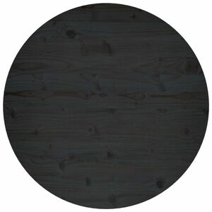 vidaXL Blat stołu, czarny, Ø80x2, 5 cm, lite drewno sosnowe obraz