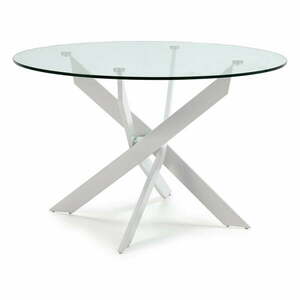 Okrągły stół ze szklanym blatem 120x120 cm Ruth – Marckeric obraz