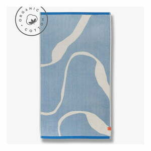 Biało-niebieski ręcznik kąpielowy z bawełny organicznej 70x133 cm Nova Arte – Mette Ditmer Denmark obraz