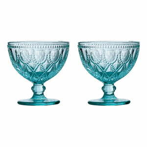 Niebieskie szklane pucharki zestaw 2 szt. 250 ml Fleur – Premier Housewares obraz