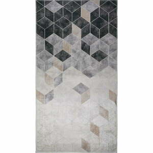 Szaro-kremowy dywan odpowiedni do prania 150x80 cm – Vitaus obraz