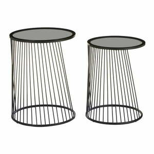 Okrągłe stoliki ze szklanym blatem zestaw 2 szt. ø 41 cm Trento – Premier Housewares obraz