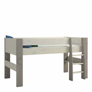 Biało-szare podwyższone łóżko dziecięce z drewna sosnowego 90x200 cm Steens for Kids – Tvilum obraz