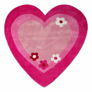 Różowy dywan dziecięcy 100x100 cm Love Heart – Premier Housewares obraz