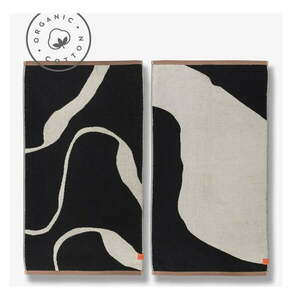 Czarno-białe ręczniki z bawełny organicznej zestaw 2 szt. 50x90 cm Nova Arte – Mette Ditmer Denmark obraz