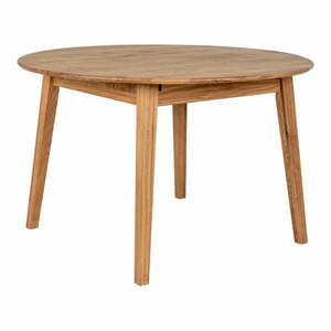 Okrągły rozkładany stół z litego drewna dębowego ø 118 cm Metz – House Nordic obraz