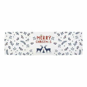 Świąteczny bawełniany bieżnik 140x40 cm Merry Blue Christmas – Butter Kings obraz