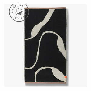 Czarno-biały ręcznik kąpielowy z bawełny organicznej 70x133 cm Nova Arte – Mette Ditmer Denmark obraz