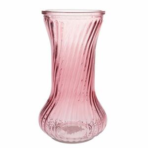 Wazon szklany Vivian, różowy, 10 x 21 cm obraz