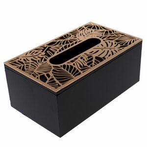 Drewniane pudełko na chusteczki Forkhill, brązowy, 24 x 14 x 10 cm obraz