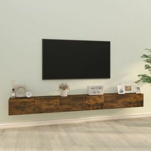 vidaXL Zestaw 3 szafek TV, przydymiony dąb, materiał drewnopochodny obraz