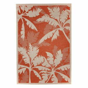 Pomarańczowo-beżowy dywan odpowiedni na zewnątrz Floorita Palms, 135x190 cm obraz