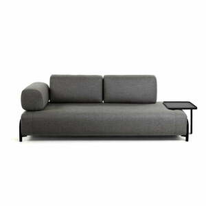 Ciemnoszara sofa ze stolikiem Kave Home Compo obraz