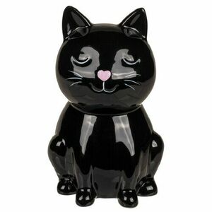 Skarbonka Kot, czarny obraz