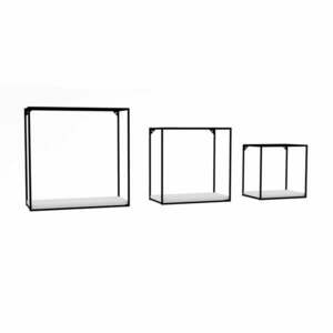 Czarno-białe półki zestaw 3 szt. Fato – Kalune Design obraz